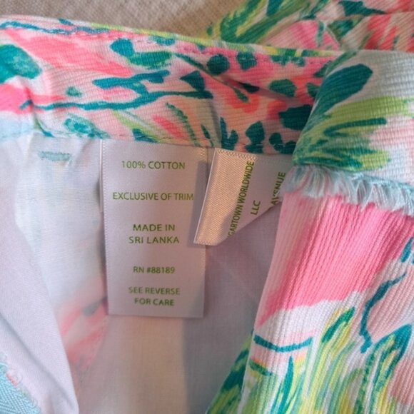 Lilly Pulitzer women's Adie shorts size 00 Sea Salt Blue On Parade - Picture 4 of 4